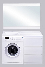 Style Line Мебель для ванной Даллас 120 Люкс R 3 ящ., белая – фотография-1