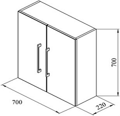 De Aqua Шкаф Трио Люкс 70 – фотография-2