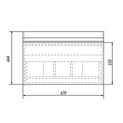 Dreja Тумба с раковиной Grace 70 подвесная – фотография-2