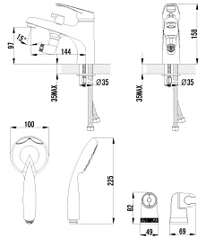 Lemark Смеситель "Omega LM3115C" на борт ванны – фотография-2