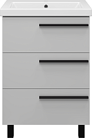 Misty Тумба с раковиной Ненси 60 серая матовая