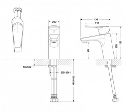 Promo Смеситель для раковины Line F15299C-1 – фотография-2