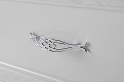 ASB-Woodline Тумба с раковиной Модерн 85 белый, (патина серебро) – фотография-7