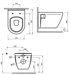 Excellent Унитаз подвесной BOLD – фотография-4