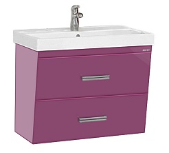 Misty Тумба для умывальника Джулия 75 QVATRO конус сиреневая – фотография-1