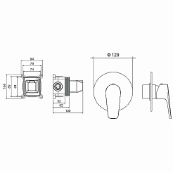 Aquatek Смеситель для душа и ванны Бетта AQ1166MB матовый черный – фотография-2