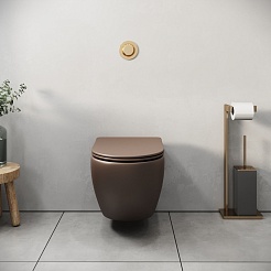 Grossman Унитаз подвесной Color GR-4455BRMS коричневый матовый – фотография-8