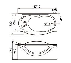 Gemy Акриловая ванна G9072 B R – фотография-4