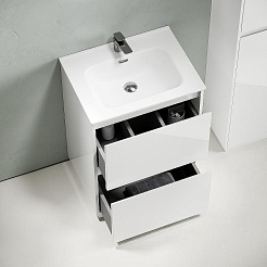 Sancos Мебель для ванной Libra Floor 60 белый глянец – фотография-5