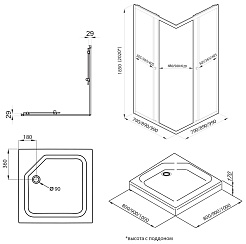 Triton Душевой уголок Вента-Голд 90/90 Щ0000076256 – фотография-5