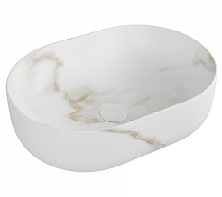Teymi Раковина накладная в ванную Solli 48 artceramic мрамор белый матовый T50386 – фотография-1