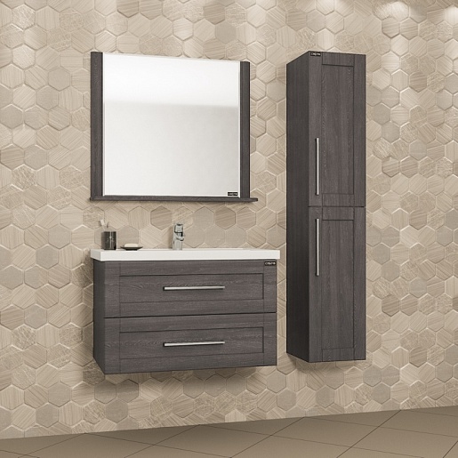 СанТа Тумба с раковиной Венера 80 дуб шале графит – фотография-2