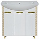 Misty Мебель для ванной Престиж 105 белая/золотая патина – картинка-18