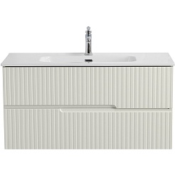 Cezares Тумба с раковиной Duet-N 100 подвесная CZR-8095-100 альпака брашированная – фотография-1