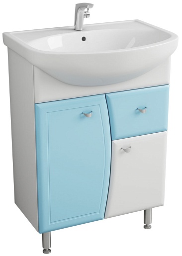 Merkana Тумба с раковиной Роман 60 голубая – фото-1