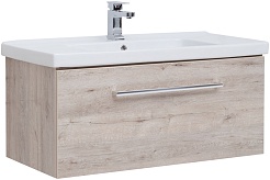 Dreja Тумба с раковиной Big Inn 80 подвесная дуб кантри – фотография-1