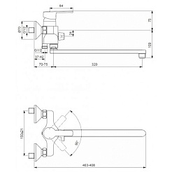 Vidima Смеситель для ванны и душа UNO BA320AA – фотография-2