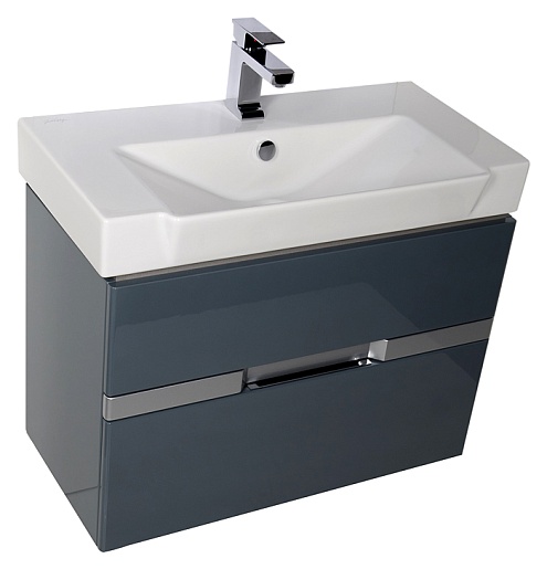 Aquanet Тумба с раковиной Виго 80 сине-серая – картинка-7