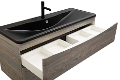 BelBagno Тумба с раковиной Acqua 120 подвесная Pino Scania с раковиной BB1200/455-LV-ART-ALR-NERO – фотография-6