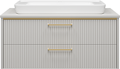 Brevita Тумба с раковиной Elche 100 подвесная серый кашемир