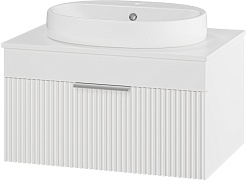 Brevita Тумба под раковину Enfida 70 подвесная белая – фотография-2