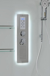 Avacan Душевая кабина 100/100 V2010LED прозрачная – фотография-13