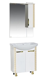 Misty Зеркало-шкаф Престиж 70 R белый/золотая патина – фотография-6