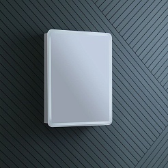 Aquanet Зеркальный шкаф Оптима 60 белый – фотография-7