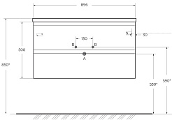 BelBagno Тумба под раковину Albano 90 подвесная Rovere Vintage Bianco – фотография-9