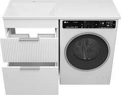 Brevita Тумба под раковину Enfida 60 под стиральную машину белая – фотография-3