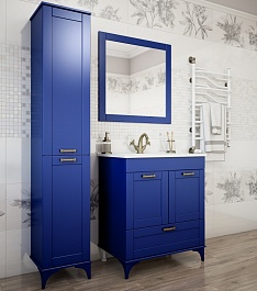 Sanflor Мебель для ванной Ванесса 75/2 индиго – фотография-2