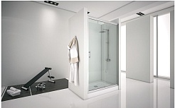 Aquanet Душевая дверь в нишу Alfa NAA6121 130 профиль хром стекло прозрачное – фотография-4