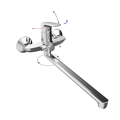 Tokito Смеситель для ванны TAKASE хром TOK-TAK-1015 – фотография-6