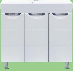 Misty Тумба для умывальника Петра 75 белая – фотография-1