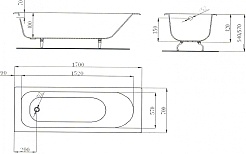 Maroni Ванна чугунная Orlando 1700x700 (445975) – фотография-2