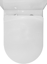 Azario Унитаз-компакт Renda AZ-8693 безободковый с бачком с сиденьем микролифт белый – фотография-11