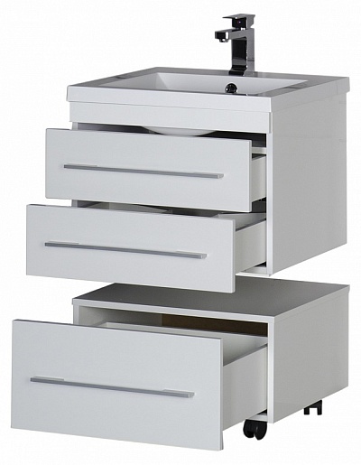 Aquanet Тумба подкатная "Нота 58" белая – картинка-7