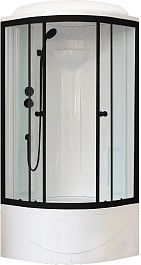 Royal Bath Душевая кабина ВК RB 90BK1-T-BL 90x90 стекло прозрачное профиль черный матовый – фотография-1