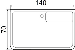 Wemor Акриловая ванна 140/70/55 S – фотография-3