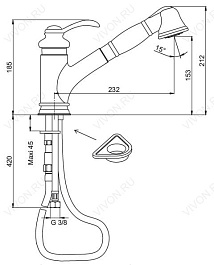 Jacob Delafon Смеситель Fairfax E76091-CP – фотография-2