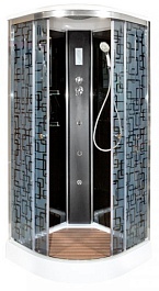 DTO Душевая кабина BМ1510 BLACK с электрикой и гидромассажем – фотография-1