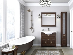 Акватон Зеркало для ванной "Идель 85" дуб шоколадный – фотография-2