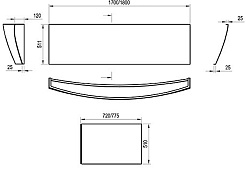 Ravak Боковой экран Evolution 75 R – фотография-5