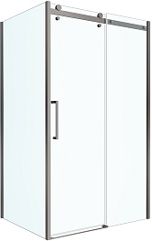 BelBagno Душевой уголок Marino MARINO-2-AH-1-120/100-C-GM 120x100 профиль оружейная сталь стекло прозрачное – фотография-1