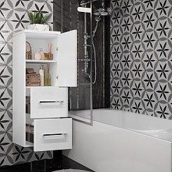 Opadiris Шкаф пенал Арабеско 35 R подвесной белый – фотография-4