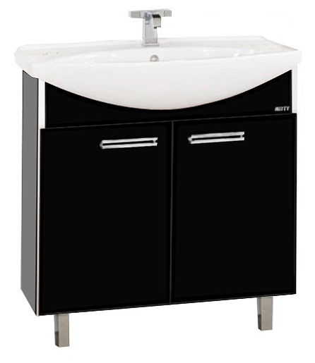 Misty Тумба для умывальника Джулия 85 прямая черная – фото, картинка, фотография-1