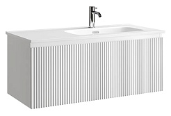 Sancos Тумба с раковиной Snob R 1.0 100 R bianco раковина Element 101 чаша справа CN7003R – фотография-1