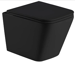 WeltWasser Унитаз подвесной GELBACH 043 MT-BL черный матовый – фотография-1