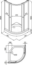 Triton Душевой уголок Альфа-блэк 90/90 Щ0000054223 – фотография-2