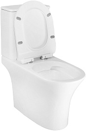 Azario Унитаз-компакт Frento AZ-2311 безободковый с бачком с сиденьем микролифт белый – фотография-6